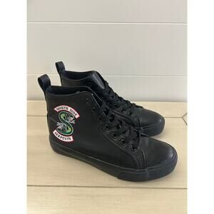 EUC Riverdale South Side Serpents High Top Shoes Size 7 Black Lace Up